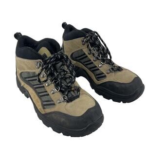Arapaho Women's 8.5 Beige Suede Leather Combat Workwear Boots Preowned